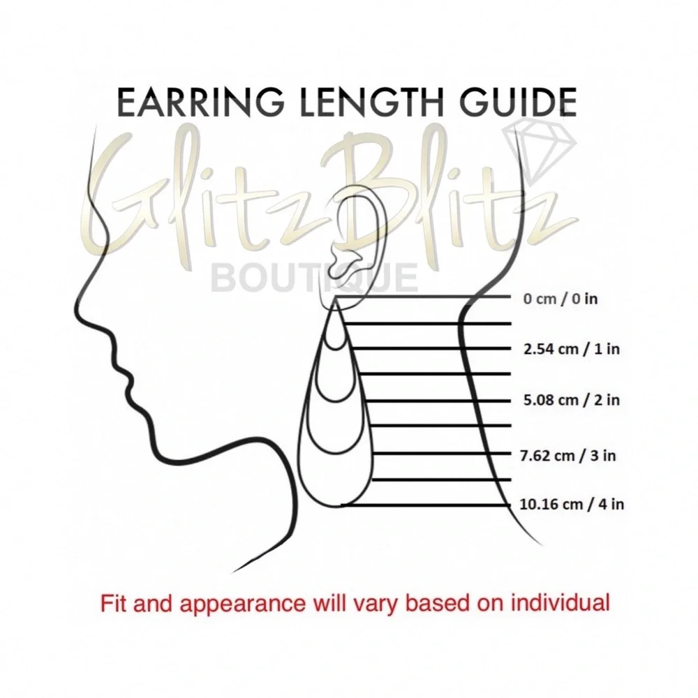 Black Lace Statement Drop Earrings - Picture 9 of 9